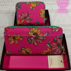 Trina Turk Floral 2-Piece Wallet Set – Vibrant & Brand New with Tags